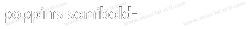 poppims semibold字体转换
